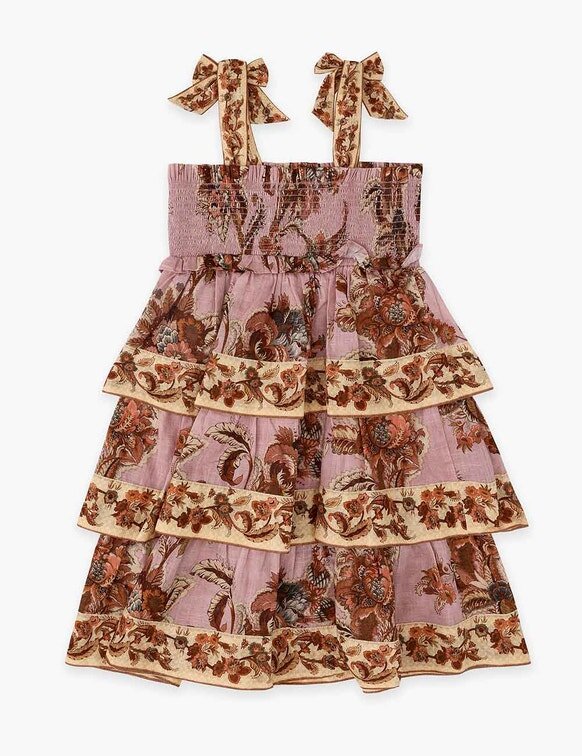 Abito a balze Aster Kids Muave Jacobean Online Abito a balze Aster Kids Muave Jacobean Online