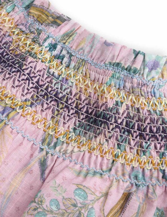 Abito a balze Indra Kids con motivo floreale a sciarpa lilla online Abito a balze Indra Kids con motivo floreale a sciarpa lilla online