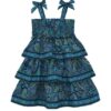Abito a balze Patience Kids in blu paisley online