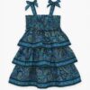 Abito a balze Patience Kids in blu paisley online