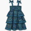Abito a balze Patience Kids in blu paisley online