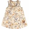 Abito a campana Indra Kids con motivo floreale a sciarpa color biscotto online Abito a campana Indra Kids con motivo floreale a sciarpa color biscotto online