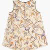 Abito a campana Indra Kids con motivo floreale a sciarpa color biscotto online Abito a campana Indra Kids con motivo floreale a sciarpa color biscotto online