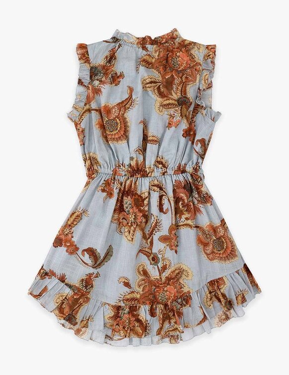 Abito a ventaglio Aster Kids blu Jacobean online Abito a ventaglio Aster Kids blu Jacobean online