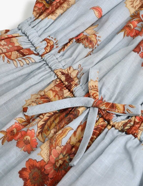 Abito a ventaglio Aster Kids blu Jacobean online Abito a ventaglio Aster Kids blu Jacobean online