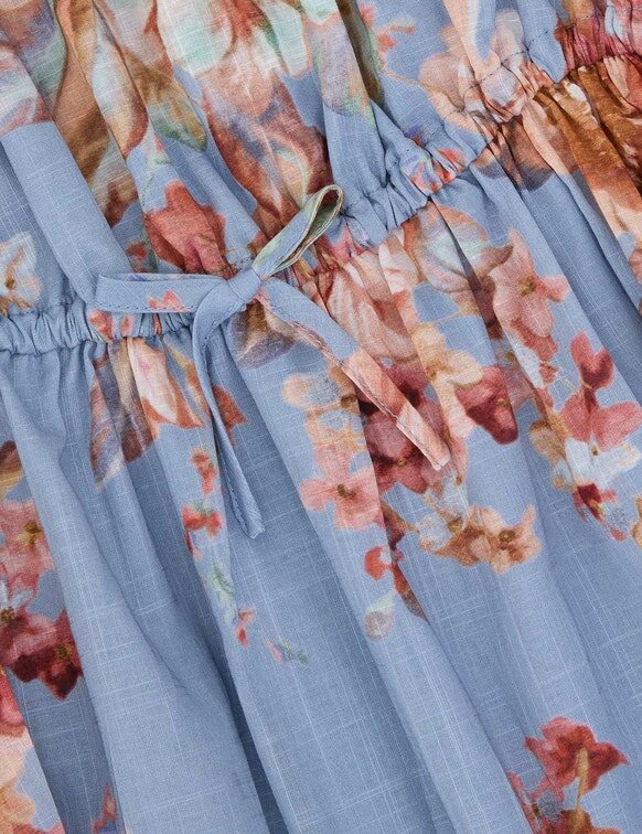 Abito con spalline Awaken Kids in Denim floreale multicolore online Abito con spalline Awaken Kids in Denim floreale multicolore online