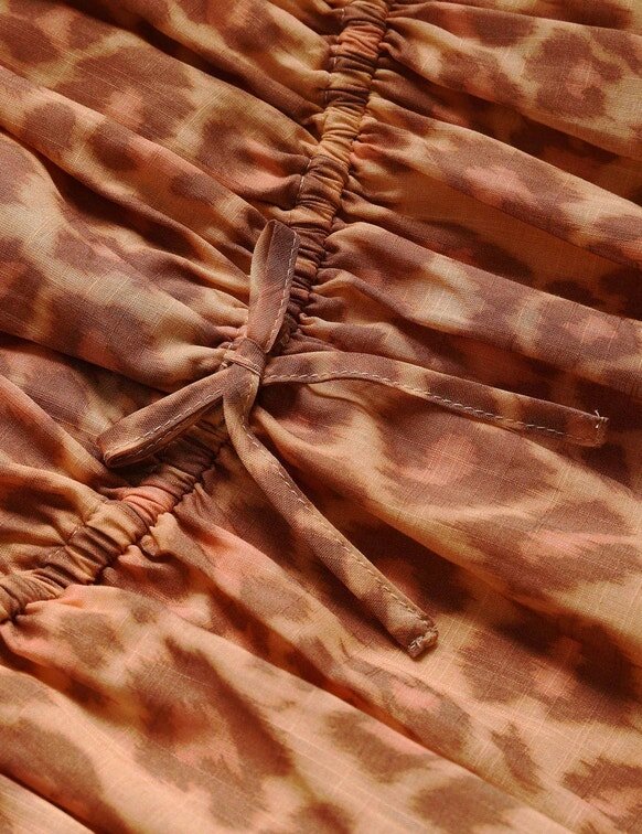 Abito con spalline Patience Kids in leopardo marrone chiaro online Abito con spalline Patience Kids in leopardo marrone chiaro online