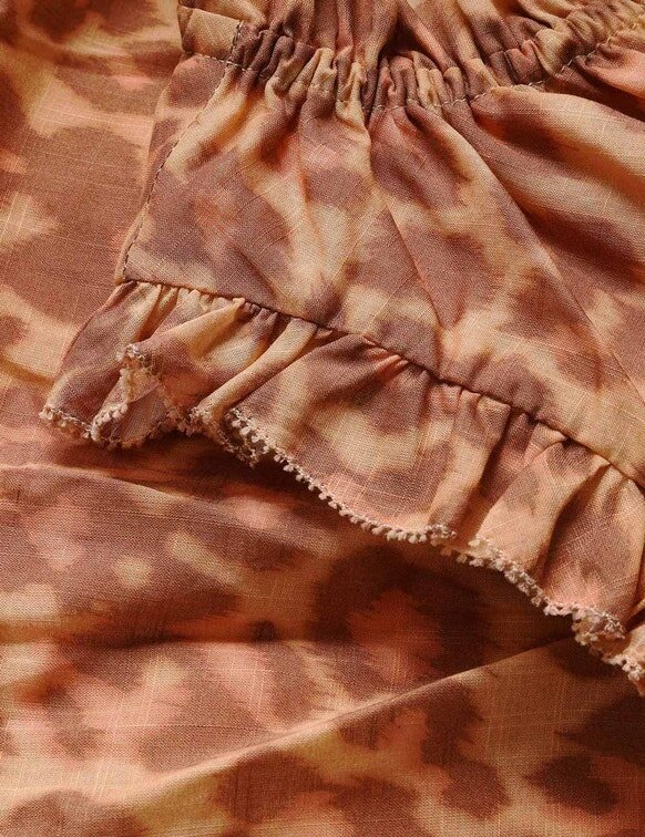 Abito con spalline Patience Kids in leopardo marrone chiaro online Abito con spalline Patience Kids in leopardo marrone chiaro online