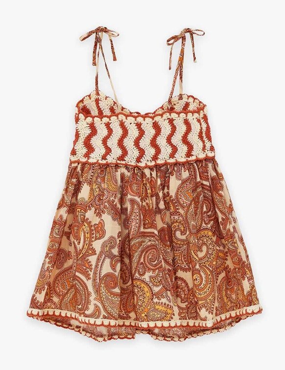 Abito da bambina Patience in Poolside Paisley Mustard online Abito da bambina Patience in Poolside Paisley Mustard online