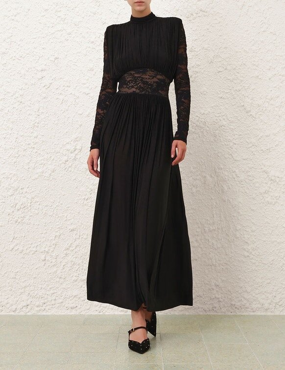 Abito drappeggiato Rebellion nero online Abito drappeggiato Rebellion nero online