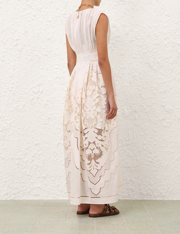 Abito in crema con vita alta Daylight online Abito in crema con vita alta Daylight online