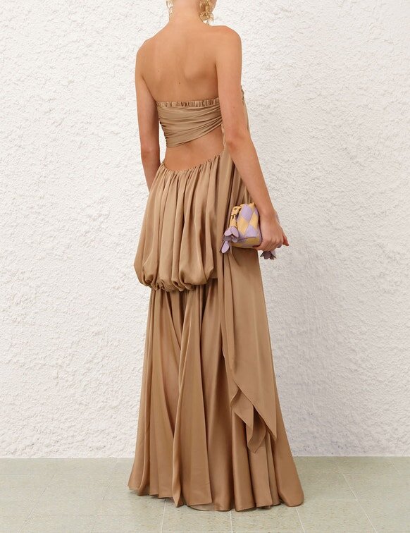 Abito lungo Alchemy Billow color Champagne online Abito lungo Alchemy Billow color Champagne online