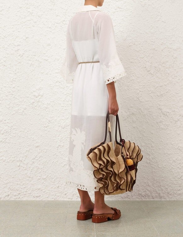 Abito lungo ricamato Indra color avorio online Abito lungo ricamato Indra color avorio online