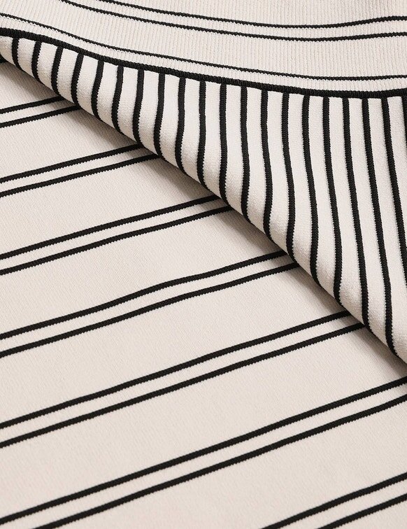 Abito midi Daylight Twist color crema/nero online Abito midi Daylight Twist color crema/nero online