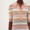 Abito midi Luna Mouline Polo a righe multicolori online