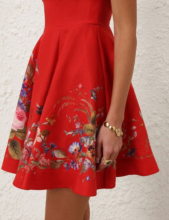 Abito Patience a fiori rossi online Abito Patience a fiori rossi online