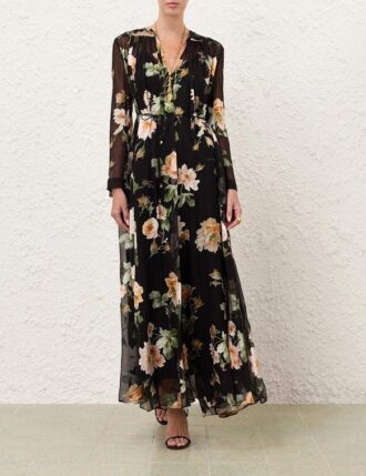 Abito tubino Luna Burnout nero rosa online