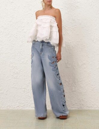 Alchemy Applique Relaxed Flare Sea Foam Online