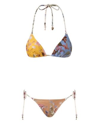 Bikini a tre pezzi Patience con stampa a blocchi online