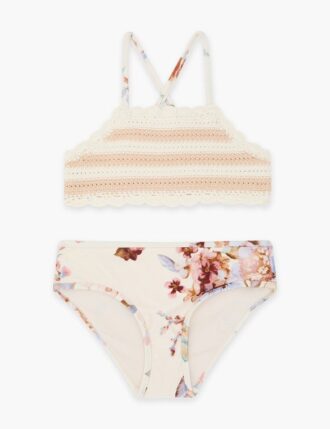 Bikini in maglia Awaken Kids Ivory Floral Multi online