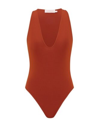 Body scollato Luna color ruggine online