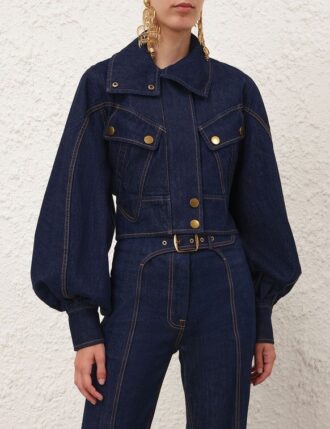 Bomber Utility in Denim Luna blu porto online