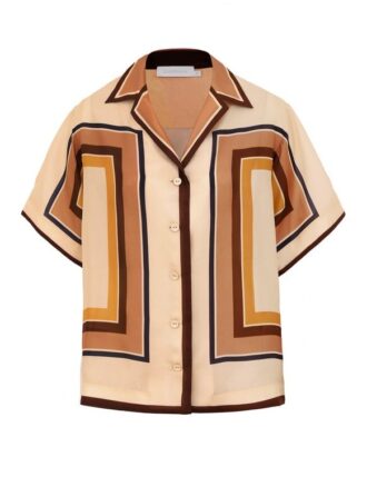 Camicia a maniche corte Stardust con sciarpa multicolore online