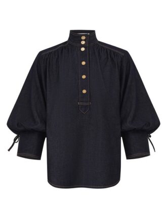 Camicia a sbuffo in Denim Night Sky Online