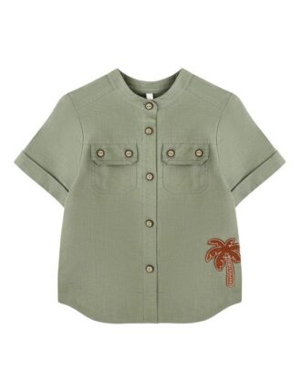Camicia con tasche Indra Kids color kaki online
