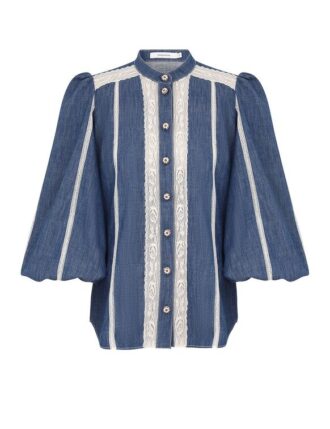Camicia in Denim Awaken blu ferrovia online