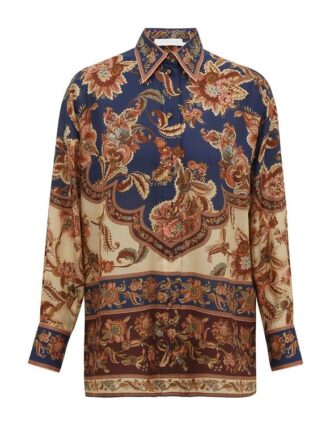 Camicia morbida Aster blu navy Jacobean online