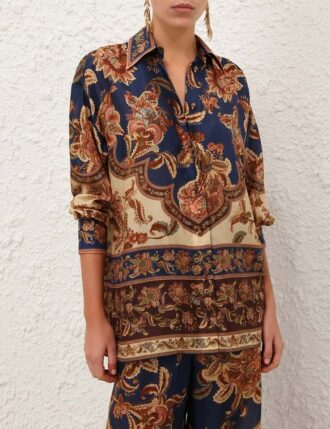 Camicia morbida Aster blu navy Jacobean online