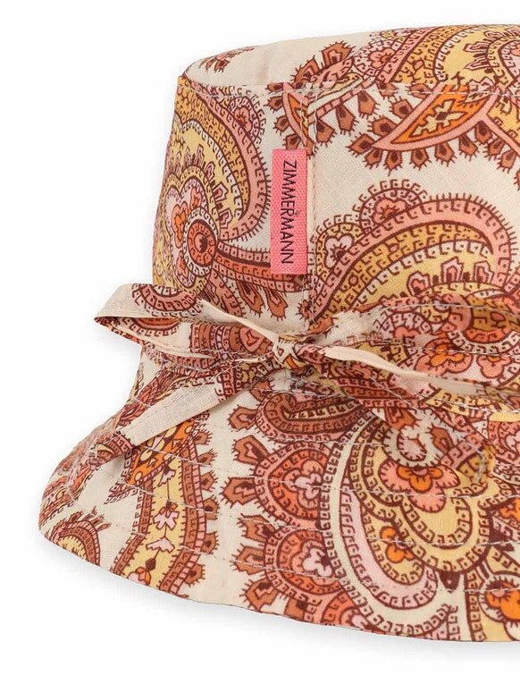 Cappello a secchiello per bambini crema/arancione paisley online Cappello a secchiello per bambini crema/arancione paisley online