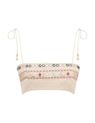 Corpetto decorato con astri color crema online