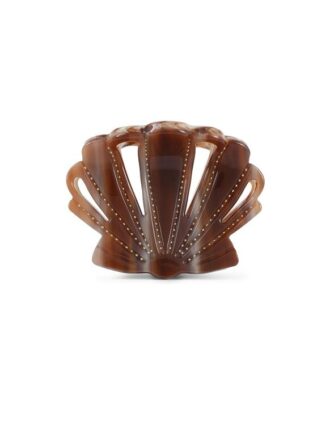 Fermaglio a conchiglia color cuoio online