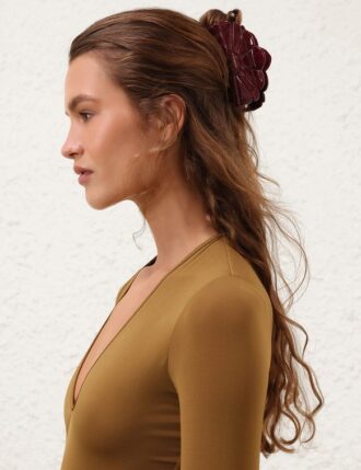 Fermaglio a conchiglia grande bordeaux online