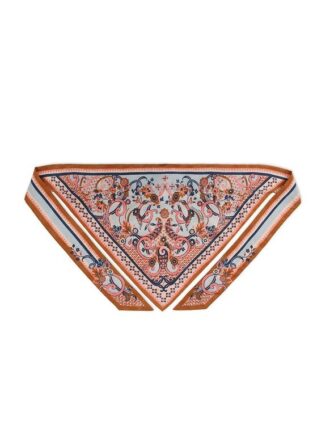 Foulard stampato con motivo floreale paisley blu online