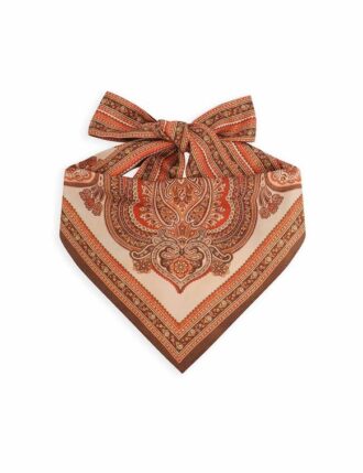 Foulard stampato Paisley mandarina online