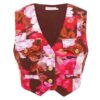Gilet in drill stampato Luna Chocolate Rose Online Gilet in drill stampato Luna Chocolate Rose Online