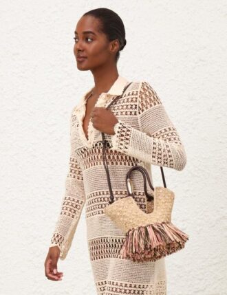 Goldentime Small Fringe Tote Natural Online