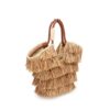 Goldentime Tote piccola con frange Striscia con frange color cuoio online