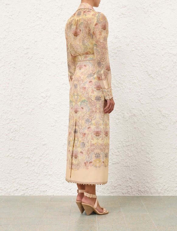 Gonna a tubino Rebellion con motivo floreale giallo limone online Gonna a tubino Rebellion con motivo floreale giallo limone online