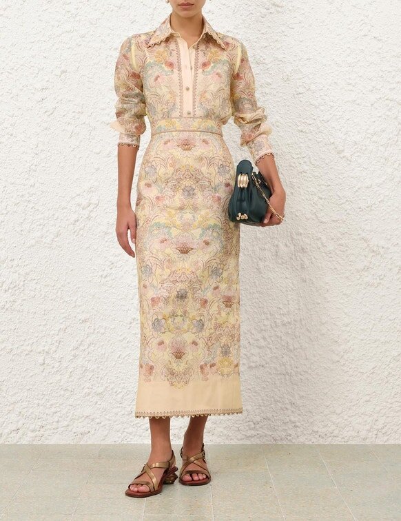 Gonna a tubino Rebellion con motivo floreale giallo limone online Gonna a tubino Rebellion con motivo floreale giallo limone online