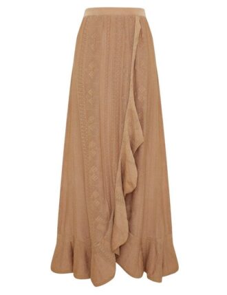 Gonna Aster in punto metallico oro metallizzato online