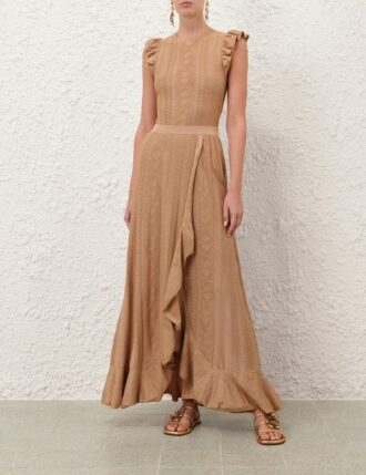 Gonna Aster in punto metallico oro metallizzato online