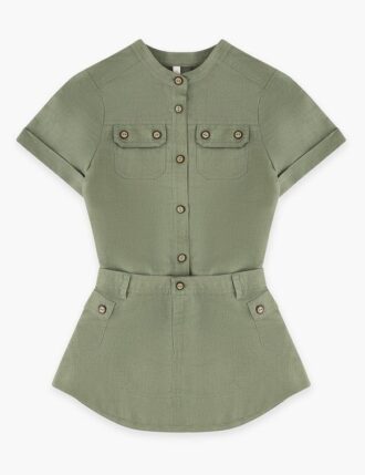 Gonna con tasche Indra Kids color kaki online