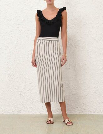 Gonna midi Daylight color crema/nero online