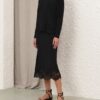 Gonna midi in pizzo merino Luna, nera, online