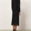 Gonna midi in pizzo merino Luna, nera, online