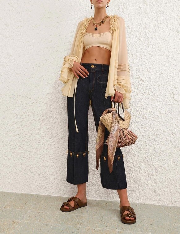 Jeans cropped dritti Rebellion Night Sky online Jeans cropped dritti Rebellion Night Sky online